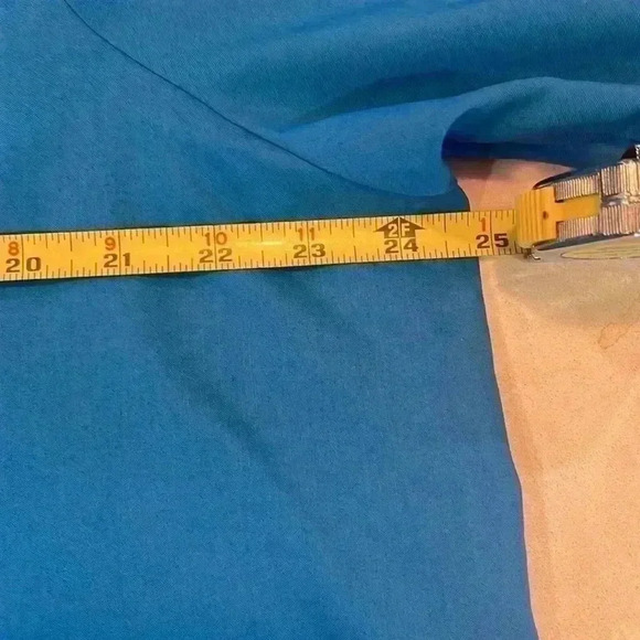 Blair Womens Blouse Royal Blue XL Pullover Laser Cutouts  Short Sleeves Unique - Picture 9 of 12